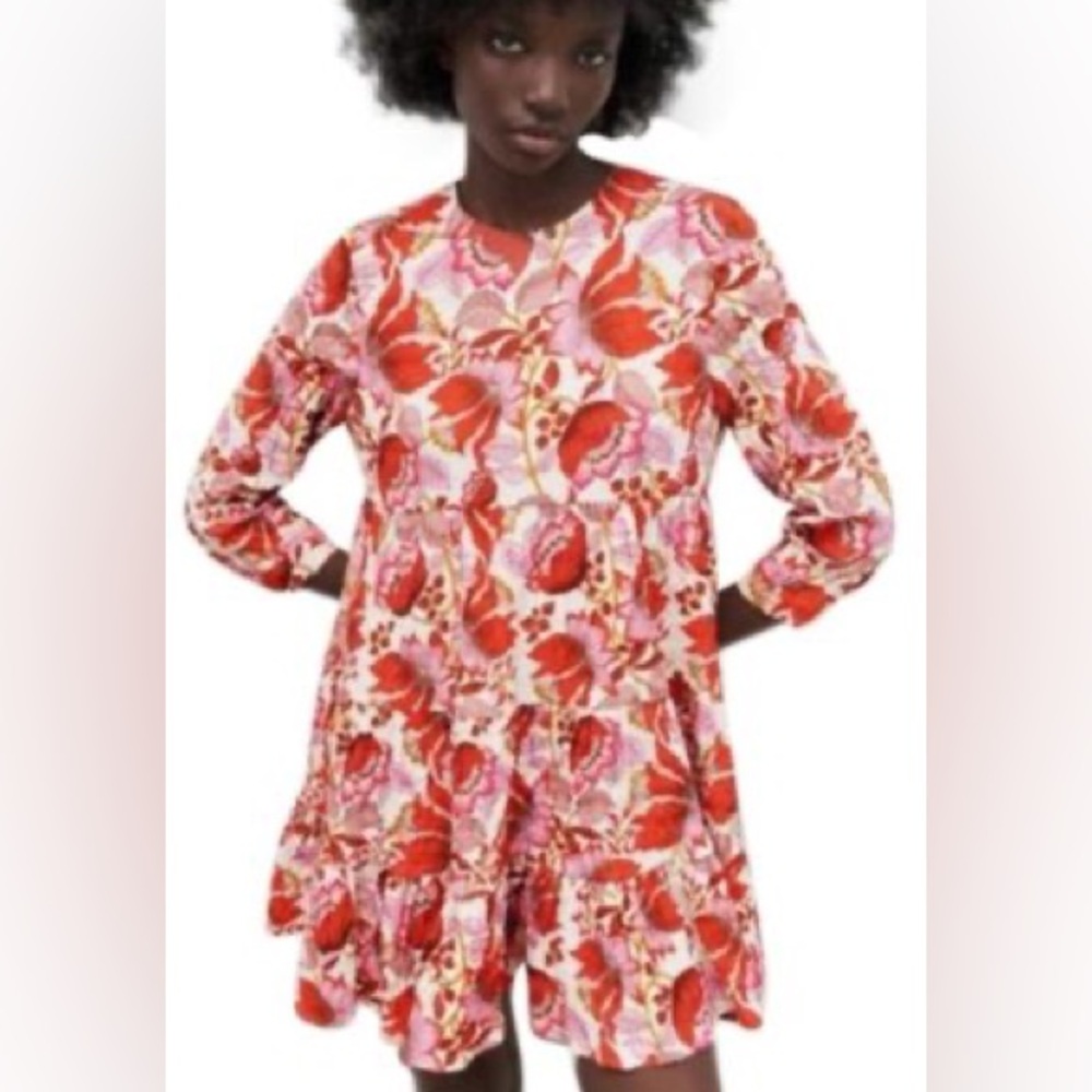 Zara Floral Tiered Dress